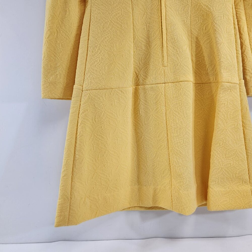 Vintage Handmade Mustard Yellow Long Sleeve Dress with Button Detail Mod 70s - Picture 5 of 9